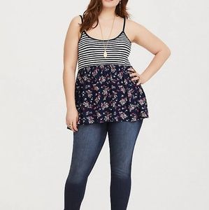 TORRID Floral Striped Babydoll Cami